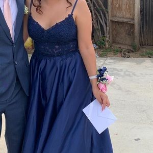 Navy blue prom dress